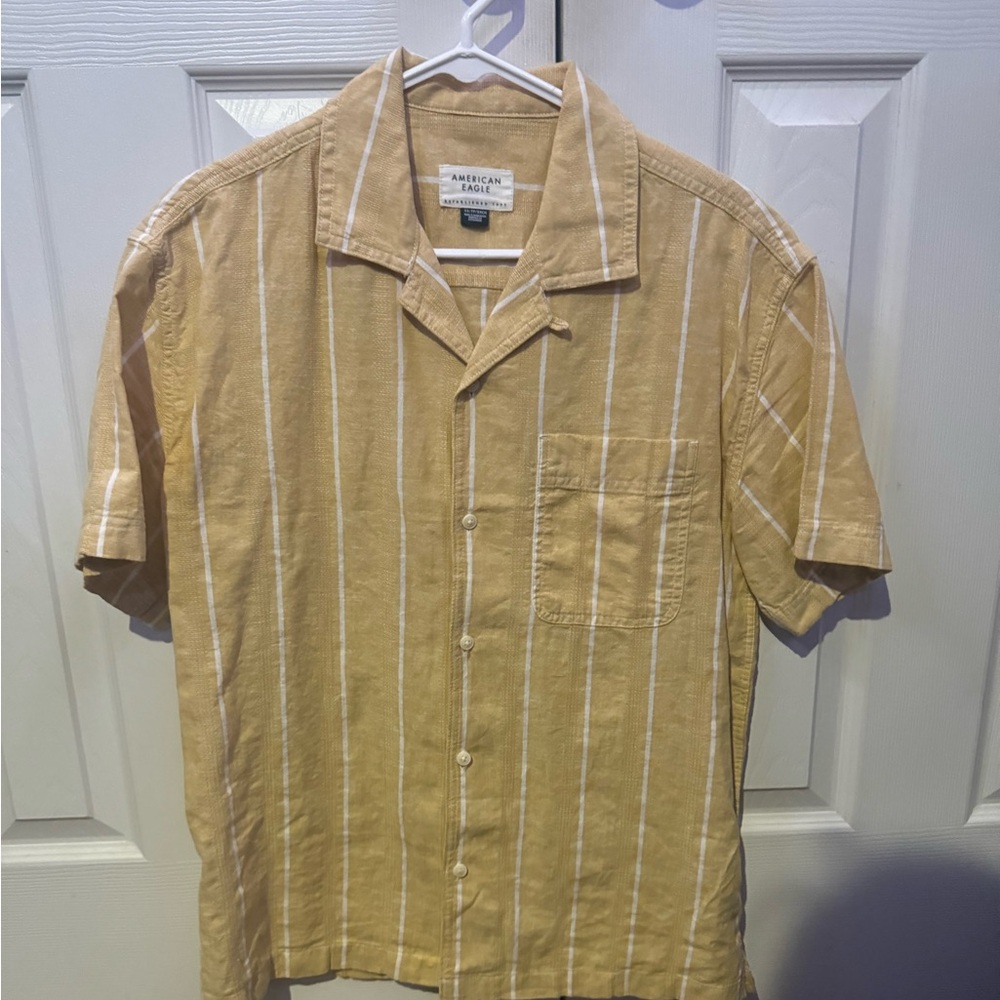 American Eagle Striped Button Down Shirt